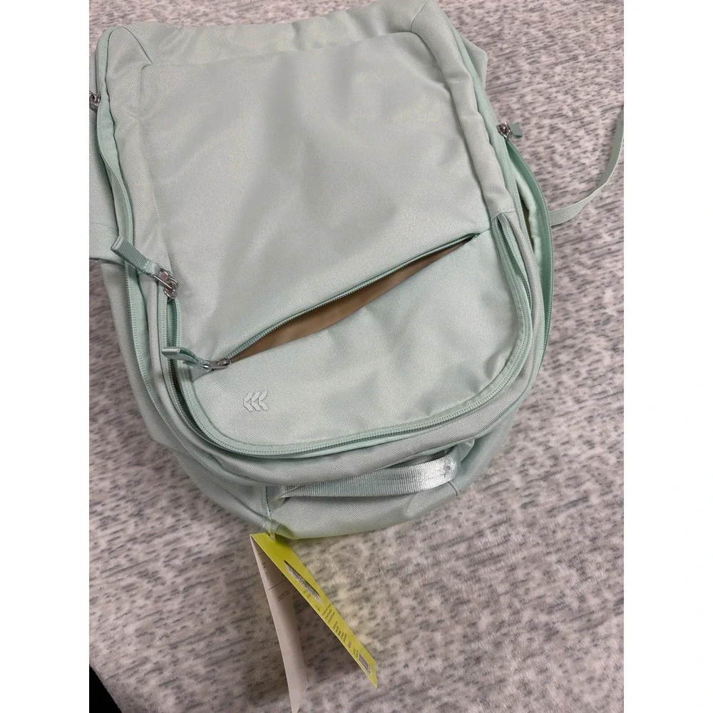 All in‎ motion travel Backpack Water Resistant Padded Laptop Compartment Mint NW